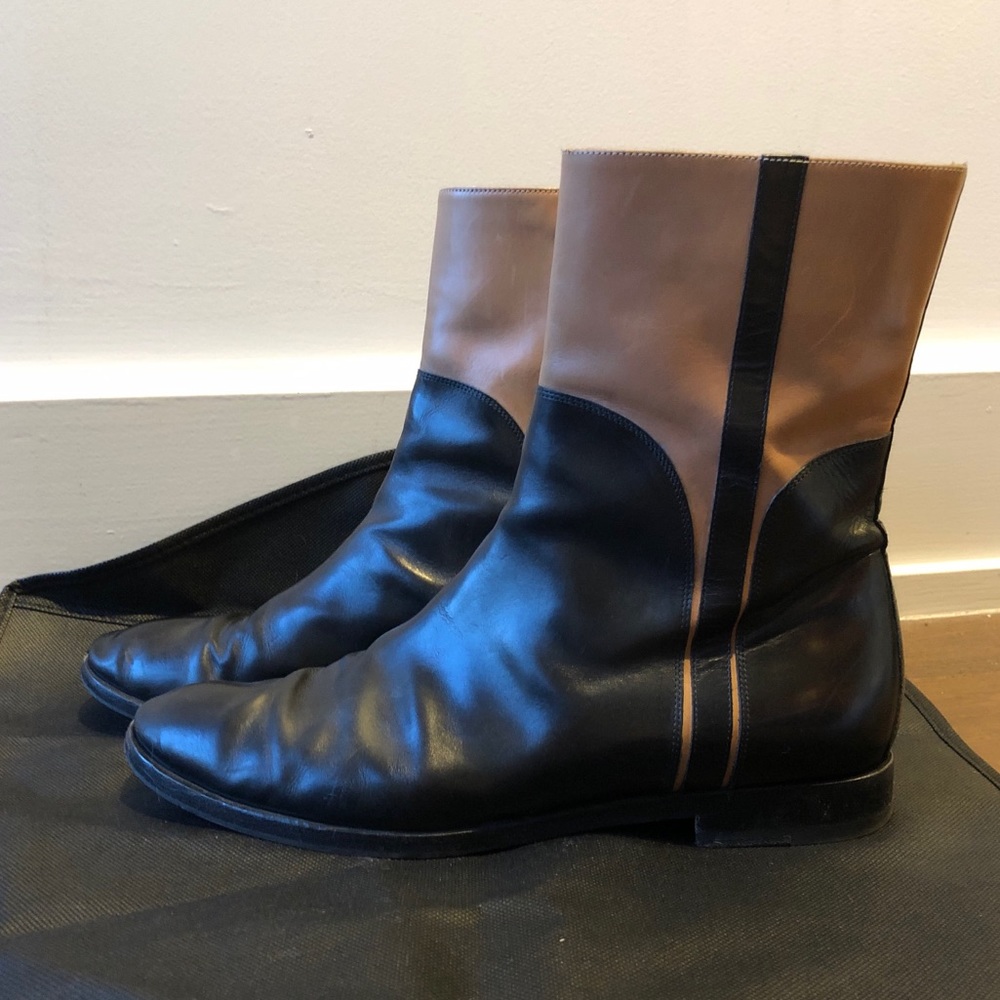 Leather ankle boots